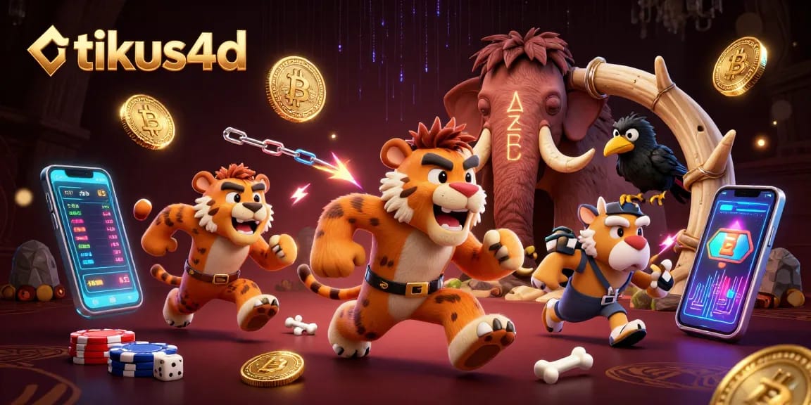 Experience the thrill of tikus4d with vibrant gaming elements and a prehistoric casino theme.