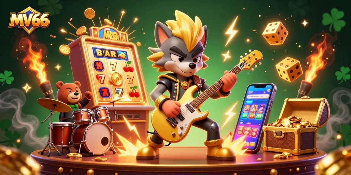 Experience excitement at MV66 casino with thrilling jackpot wins and vibrant game elements.