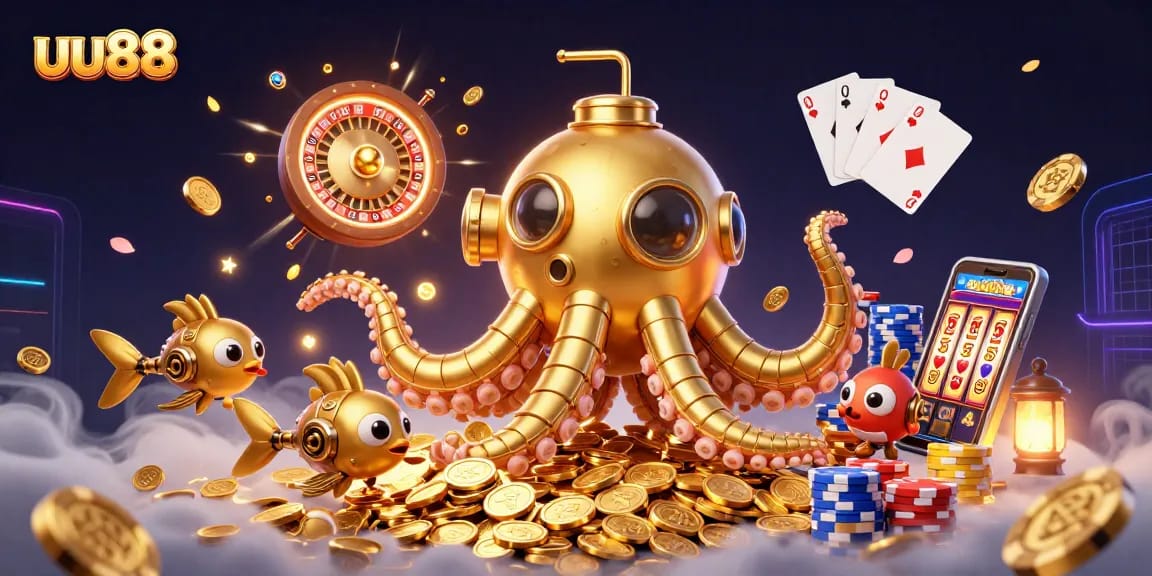 Experience excitement at uu88 with immersive 3D casino games featuring golden treasures and vibrant animations.