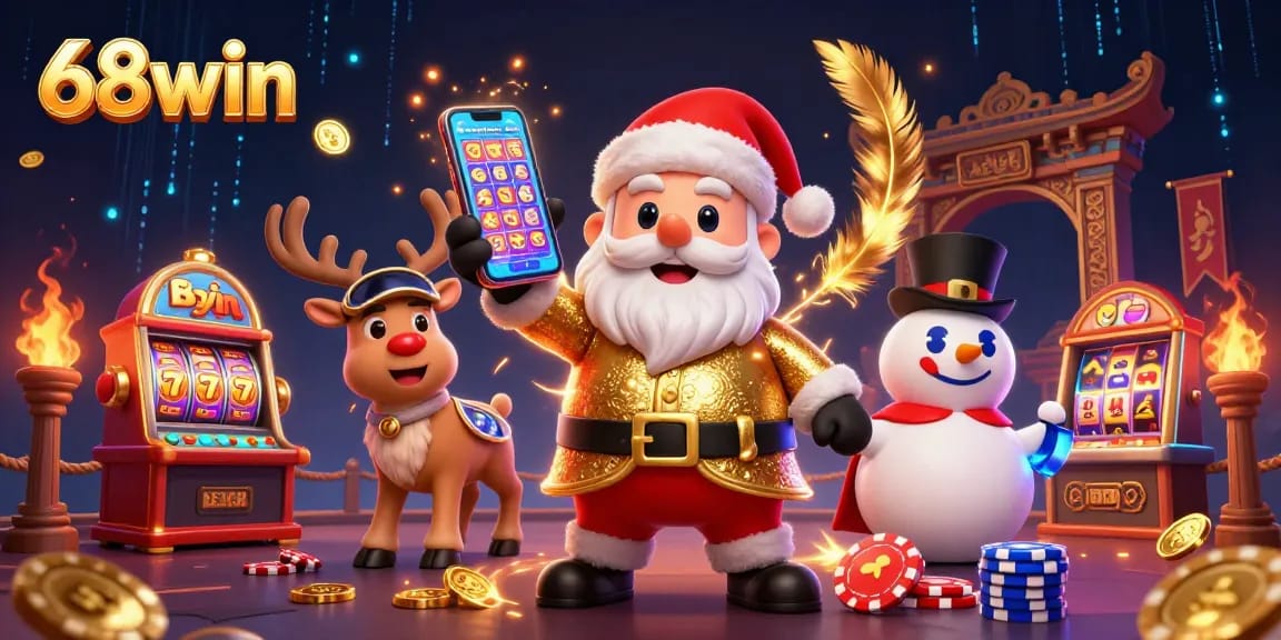 Experience the excitement of 68win with jackpot slots, captivating games, and vibrant casino elements.