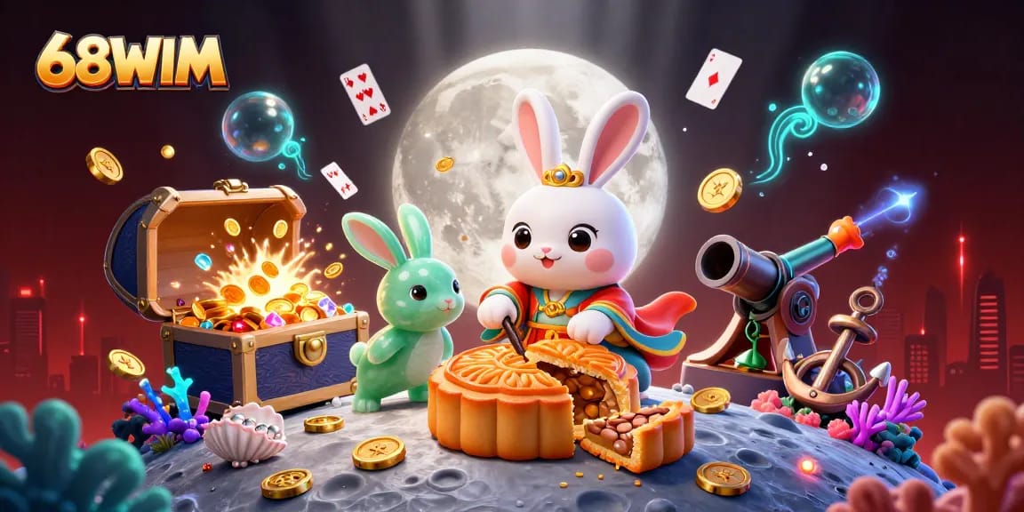 Experience the thrill of gameplay with 68WIM, where moon rabbits reveal treasures beneath the stars.