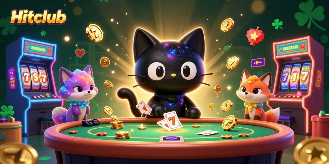 Experience Hitclub's exciting gameplay with vibrant cosmic elements and colorful casino features.