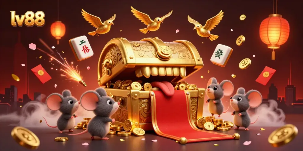 Win big with lv88 in this vibrant 3D illustration showcasing thrilling casino adventures.
