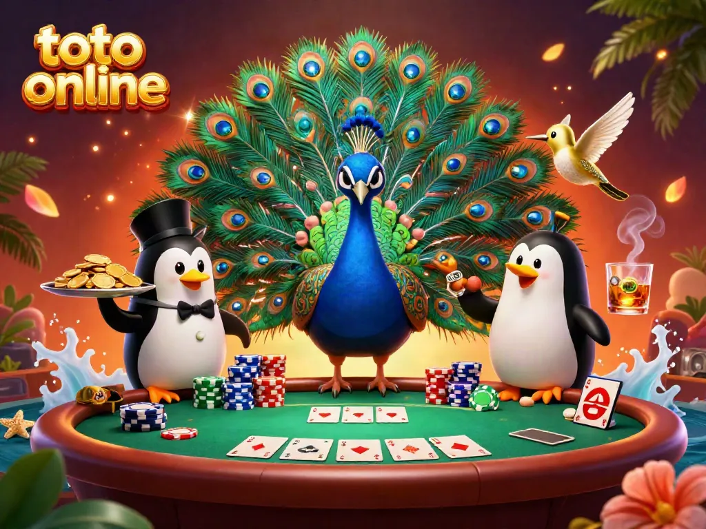 Engaging scene of exciting toto online action featuring whimsical characters and casino elements.