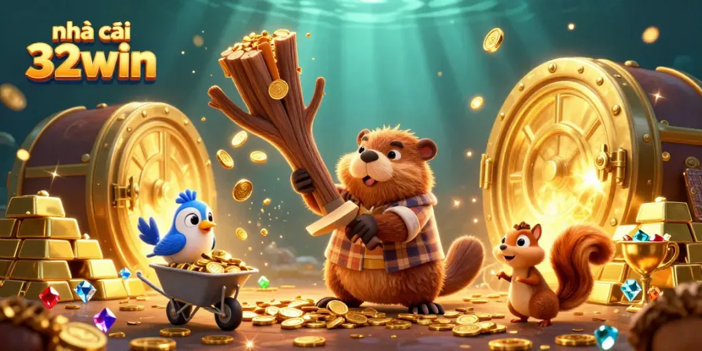 Experience thrilling wins at nhà cái 32win with charming characters collecting golden coins!