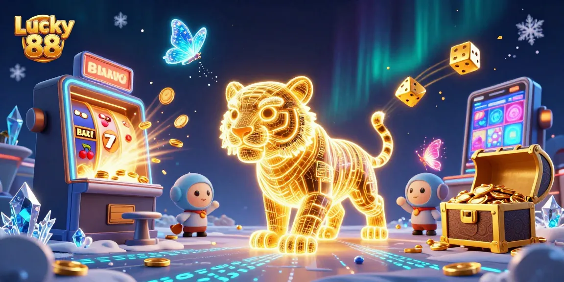 Experience the excitement of Lucky 88 with jackpot-winning visuals and vibrant casino elements.