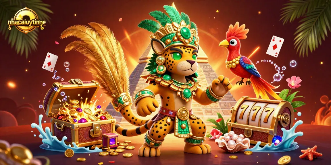 Bet big with nhacaiuytinne as the Mayan jaguar priest guards vivid casino treasures.