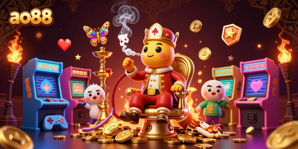 Play exciting casino games with ao88 featuring characters and vibrant 3D arcade elements.