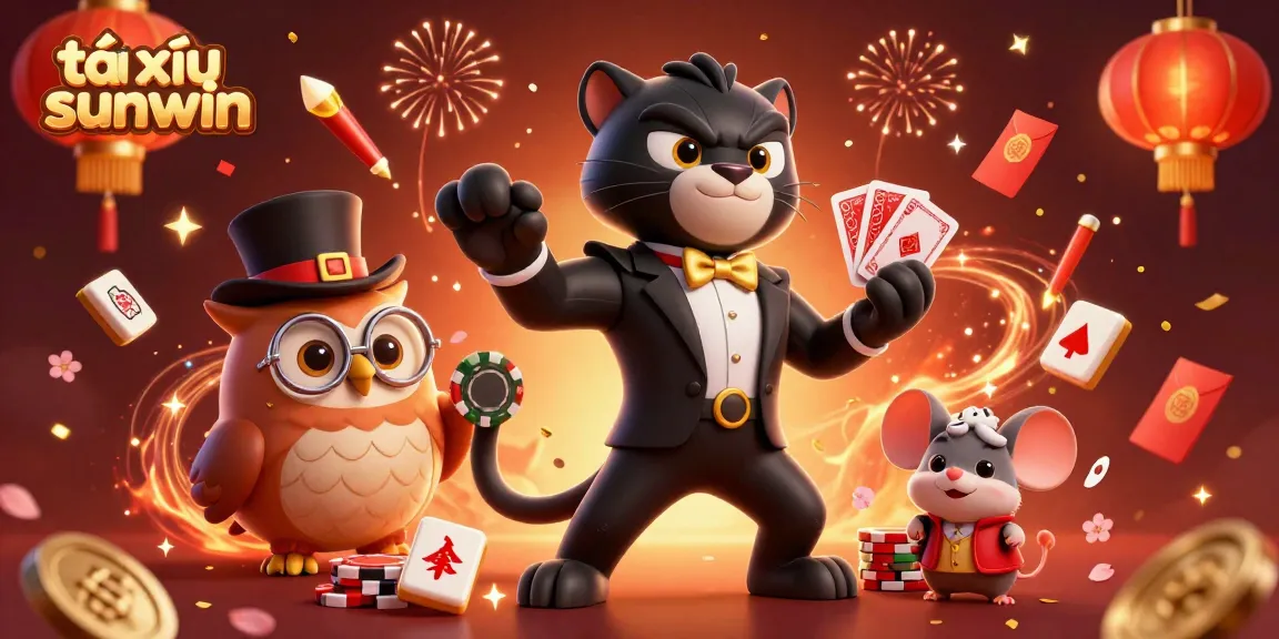Join the exciting action of tài xỉu sunwin with colorful characters and vibrant gaming elements.