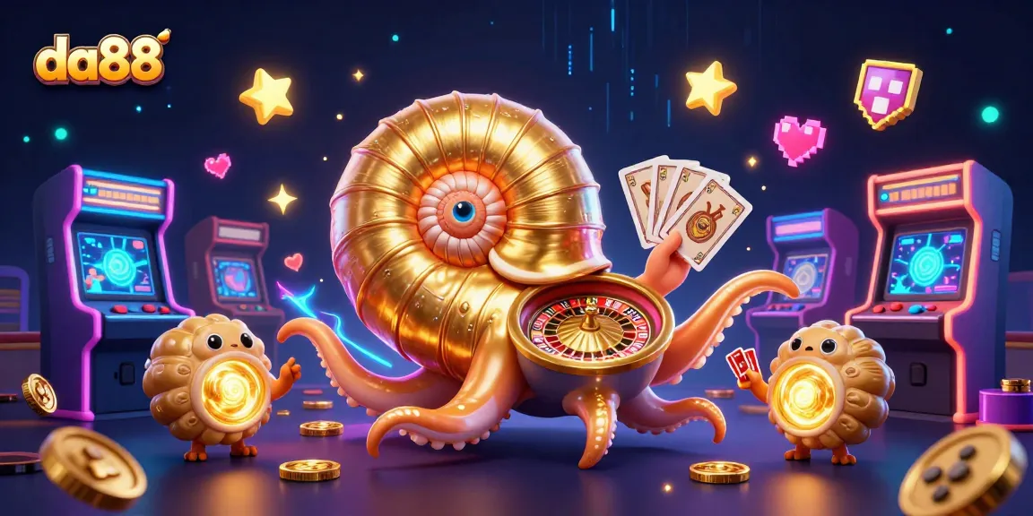 Engage in thrilling da88 gameplay with a vivid 3D illustration of a giant nautilus as a roulette wheel
