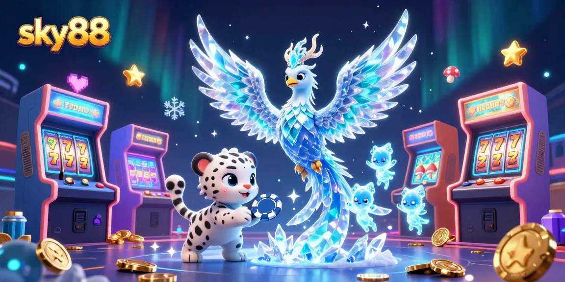 Experience the excitement of sky88 with vibrant and dynamic casino-themed characters.