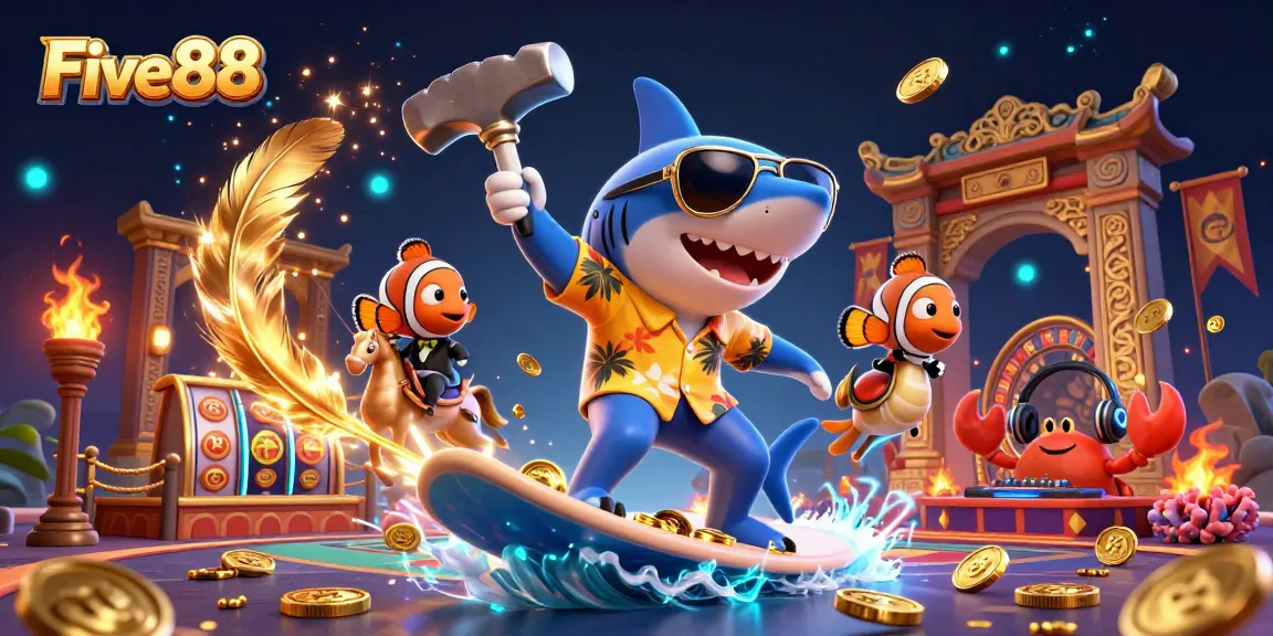 Experience big wins at Five88 with a thrilling underwater casino adventure featuring vibrant characters and rich game elements.