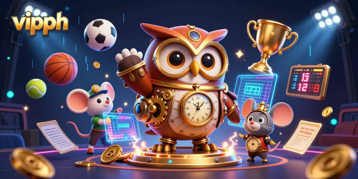 Experience thrilling gameplay at vipph with dynamic casino elements and sports excitement in a colorful 3D scene.