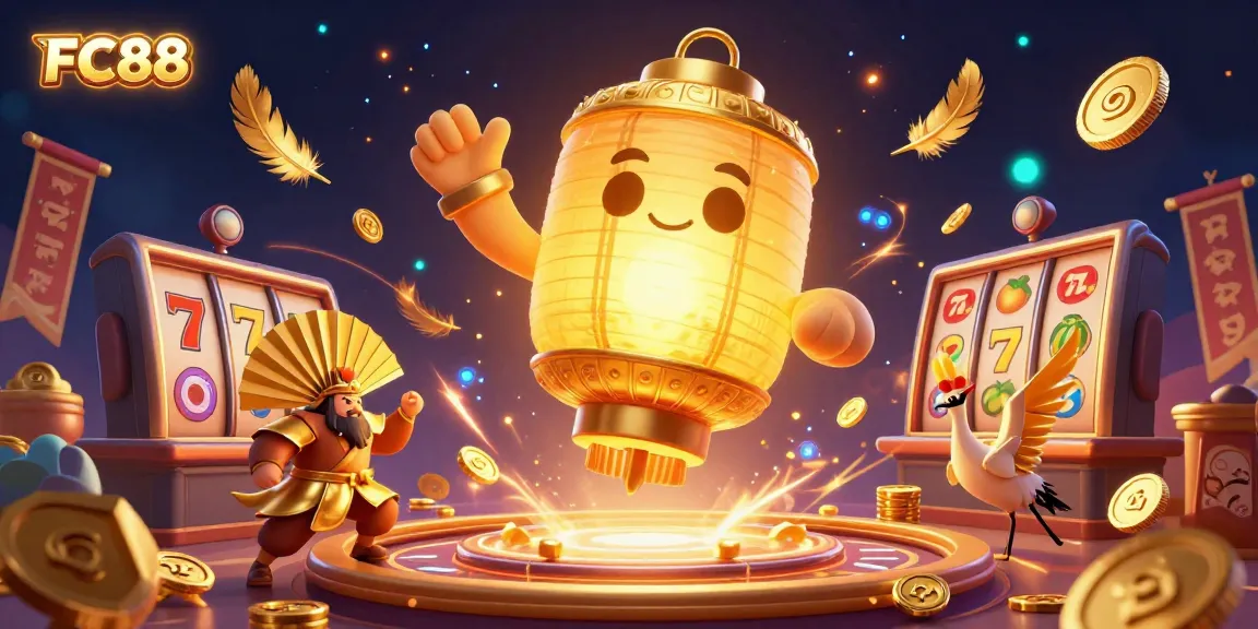 Experience gaming excitement with FC88's vibrant casino illustration showcasing fun slot games and rich visual detail.