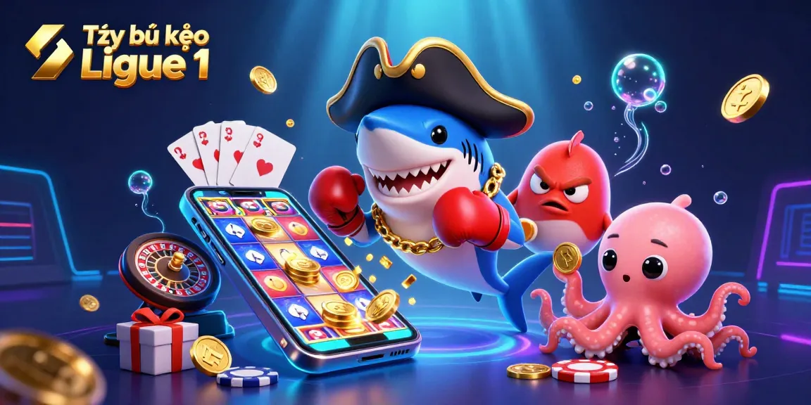 Experience Tỷ lệ kèo Ligue 1 in a vibrant 3D casino scene with engaging characters and dynamic gaming elements.
