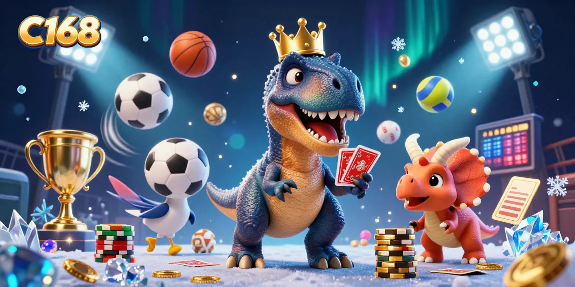 Experience thrilling gaming at C168 with friendly characters and dynamic sports elements in an exciting 3D world.