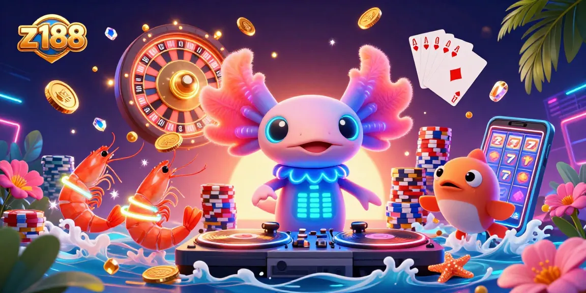 Experience the thrill of betting with z188 through stunning casino visuals featuring vibrant characters and game elements.
