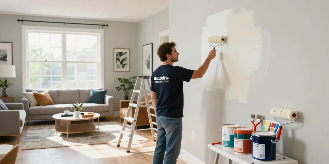 Lincoln painter Nick Skalidakis transforms a living room with expert care and premium materials.