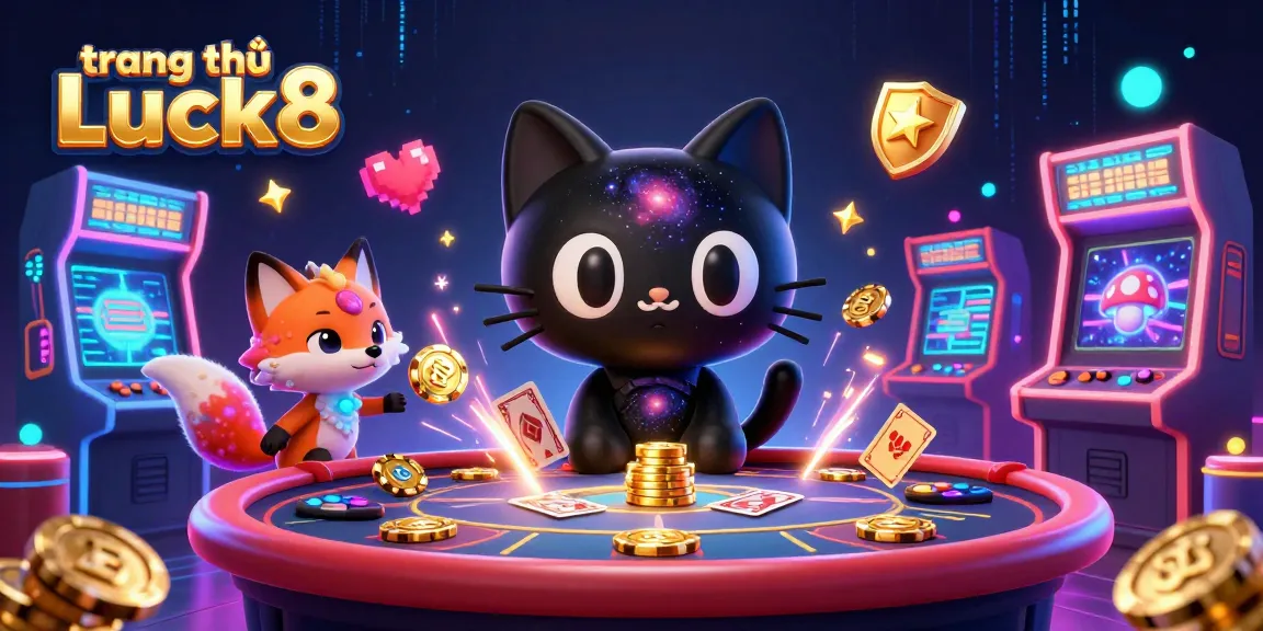 Experience the excitement of trang chủ Luck8 with vibrant casino elements and a cosmic vibe.