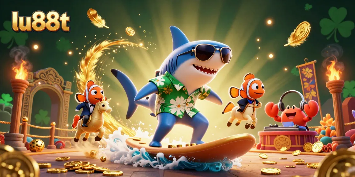 Join the thrill of winning with lu88t as animated characters engage in a lively casino adventure.