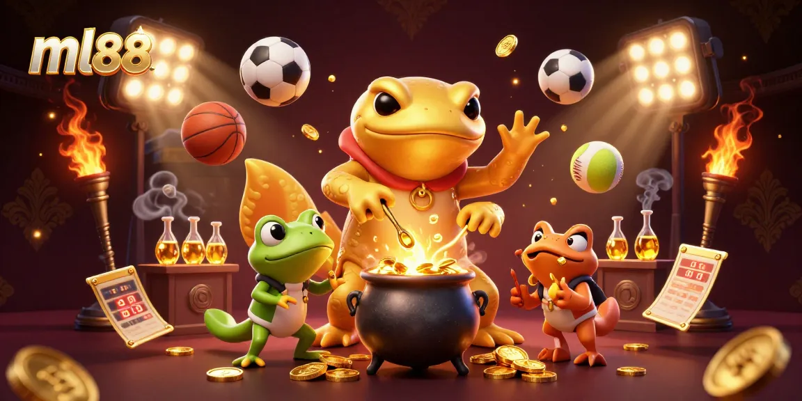 Engage with ml88's magical casino world, featuring golden salamanders and sports elements.