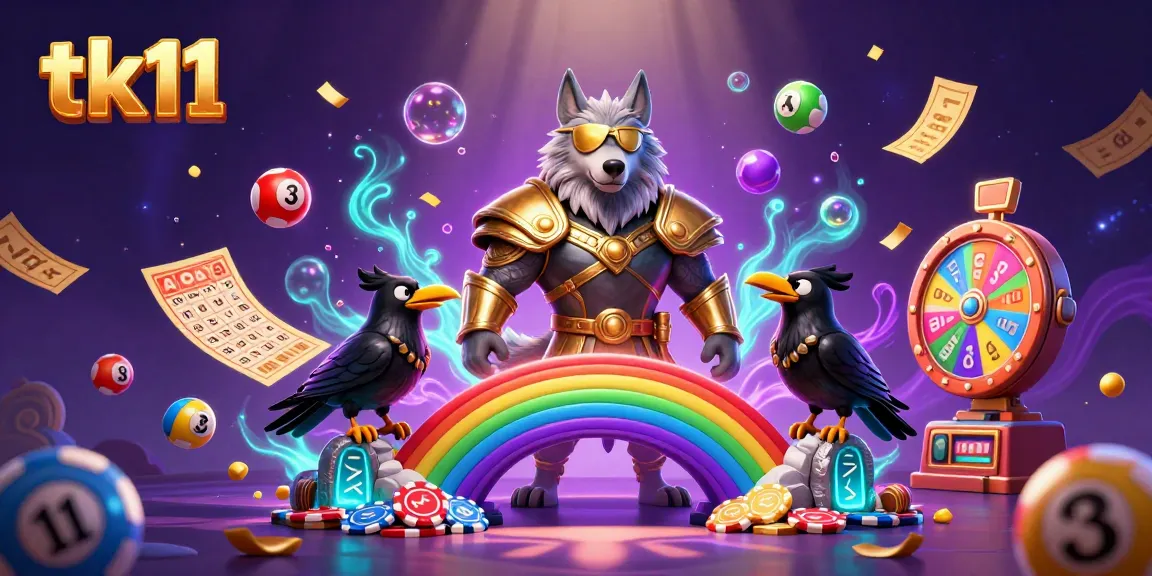 tk11 offers exciting gaming experiences with colorful lottery elements and casino-inspired characters.